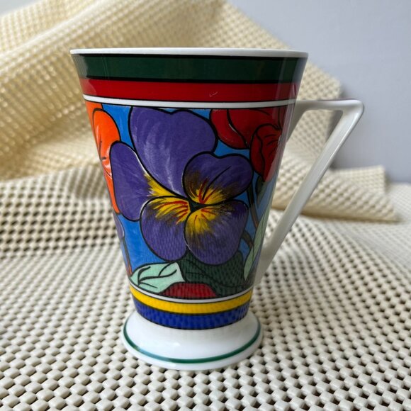 Walled Garden 2 Mugs by Wren England Flowers Poppies Violets - Picture 6 of 16